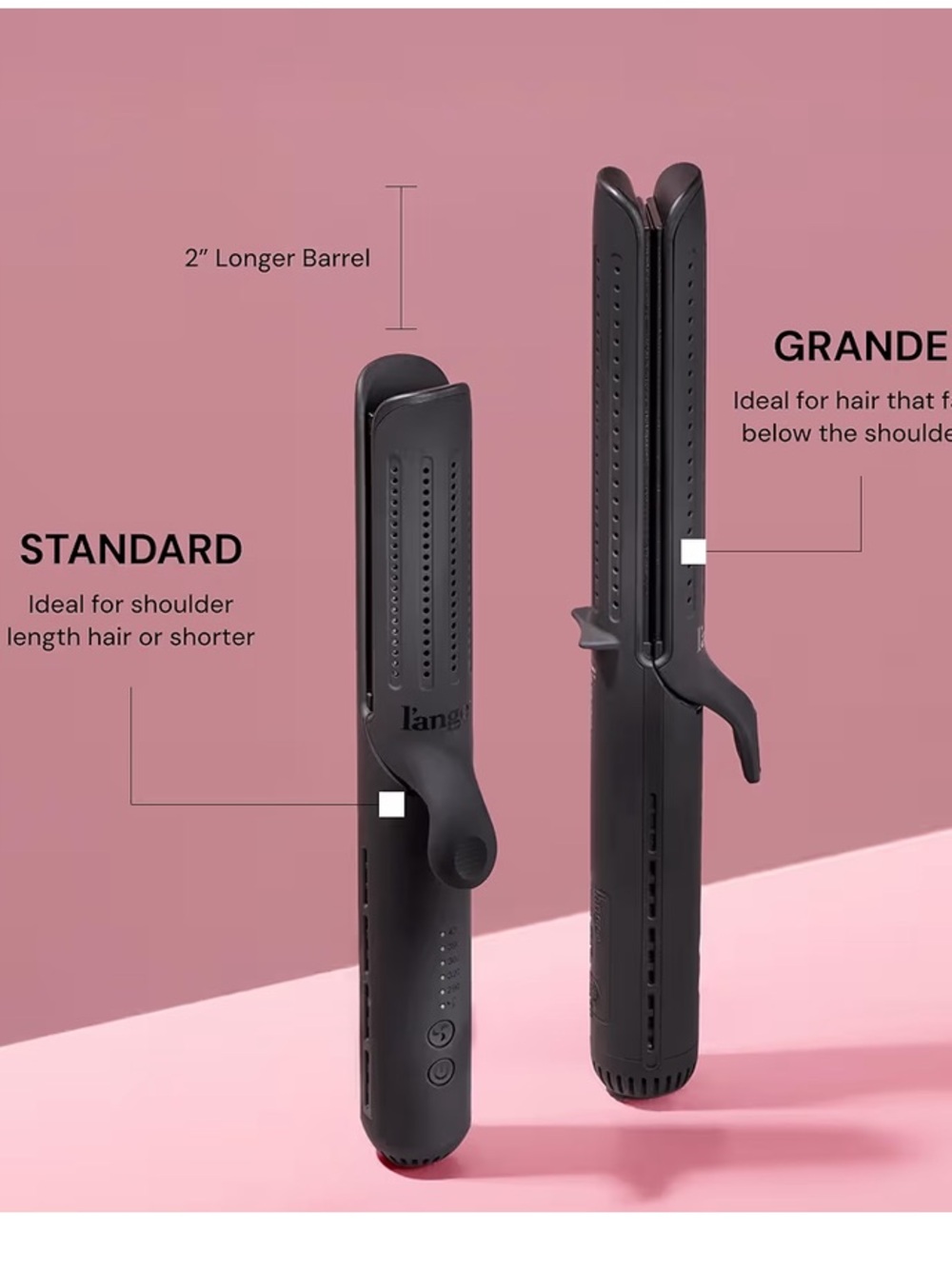 L'ANGE HAIR Le Duo Grande 360° Airflow 2 in 1 Straightener and Curler - Black